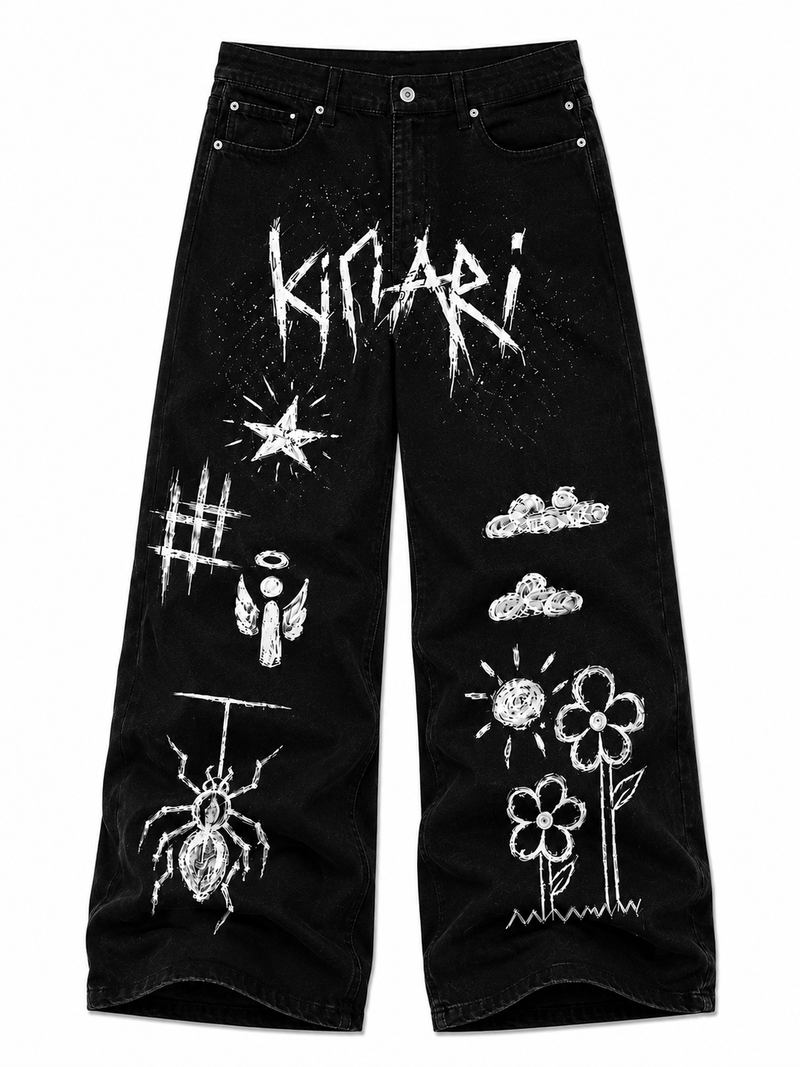 Ki Ciari Bloom in Chaos in Black Denim