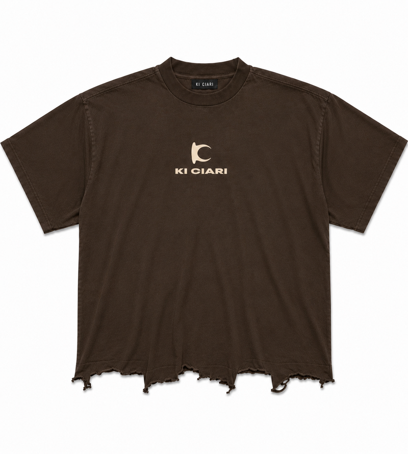Ki Ciari Medium Fit T-shirt in Brown