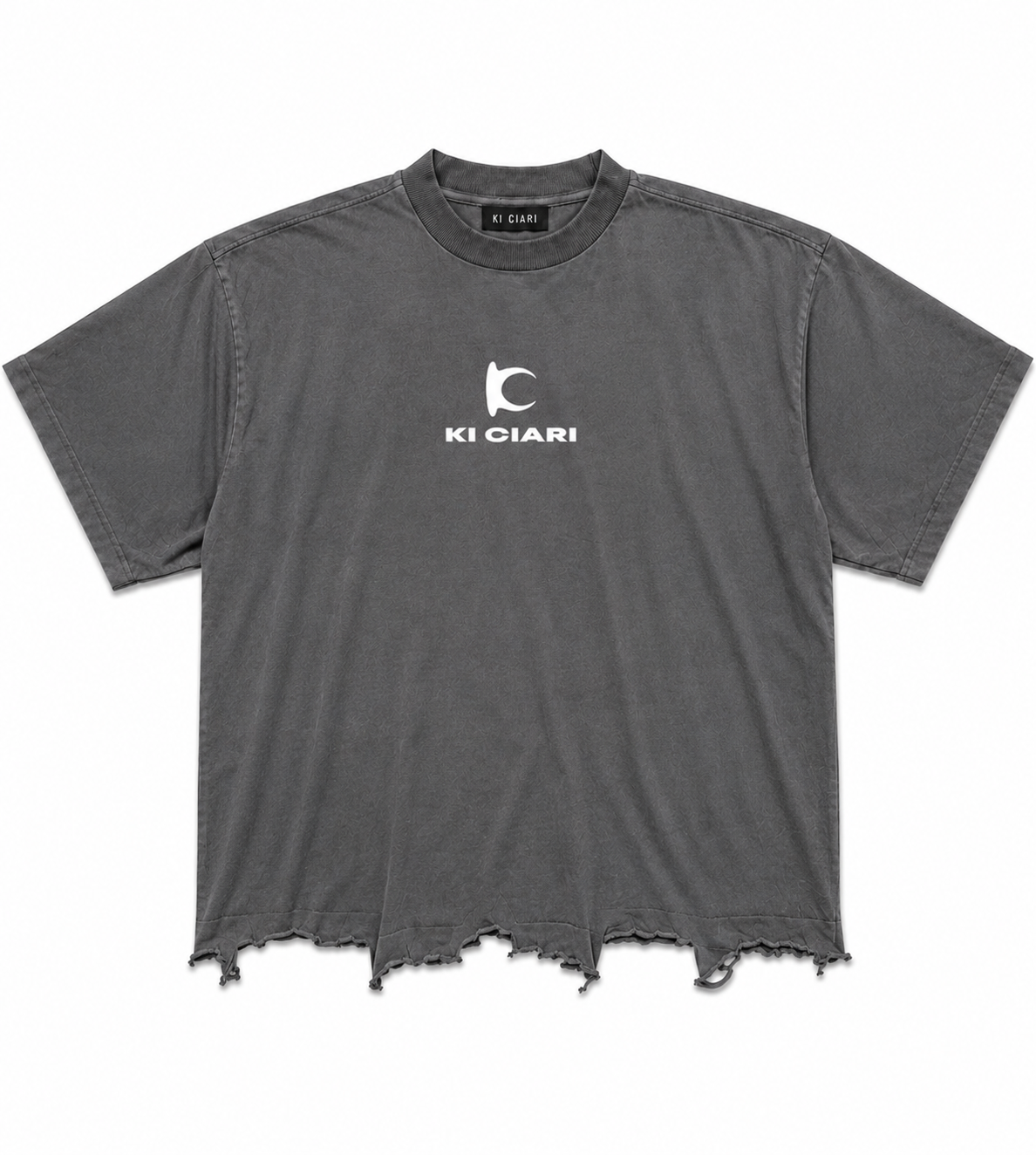 Ki Ciari Medium Fit T-shirt in Faded Gray